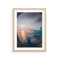 Plakat w ramie 30x40 - Widok z Góry - fotografia, zdjecie z okna samolotu - rama drewno