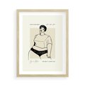 Plakat w ramie 50x70 - Elegancja Kobiecej Formy - nowoczesna sztuka kobieca, plakat - rama drewno