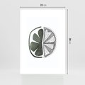Plakat bez ramy 21x30 - Cytrynowe Echo - minimalistyczny plakat, cytryna