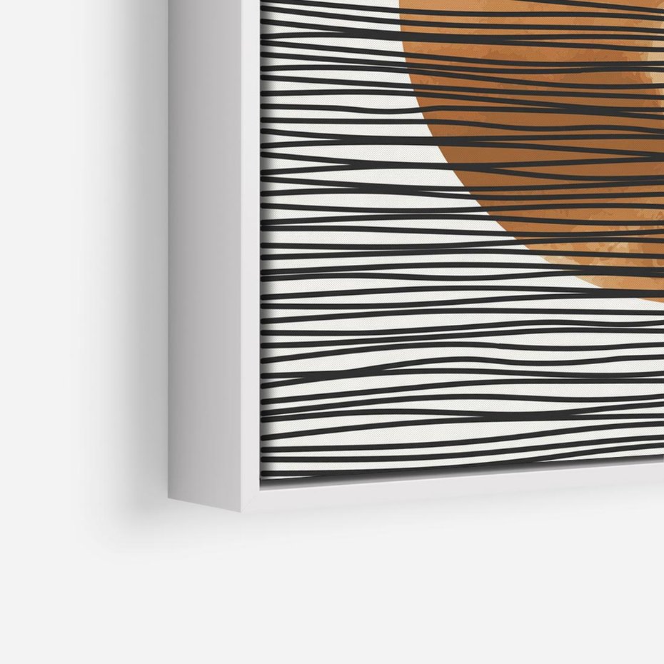 Obraz w ramie 80x80 - Okrąg Mocy - boho obraz, geometria - rama biała