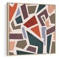 Obraz w ramie 80x80 - Modernistyczna Transcendencja - geometryczne kształty, mozaika - rama drewno