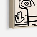 Obraz w ramie 50x50 - Ekspresyjne Odbicia Współczesności - abstrakcyjna grafika, minimalizm - rama drewno
