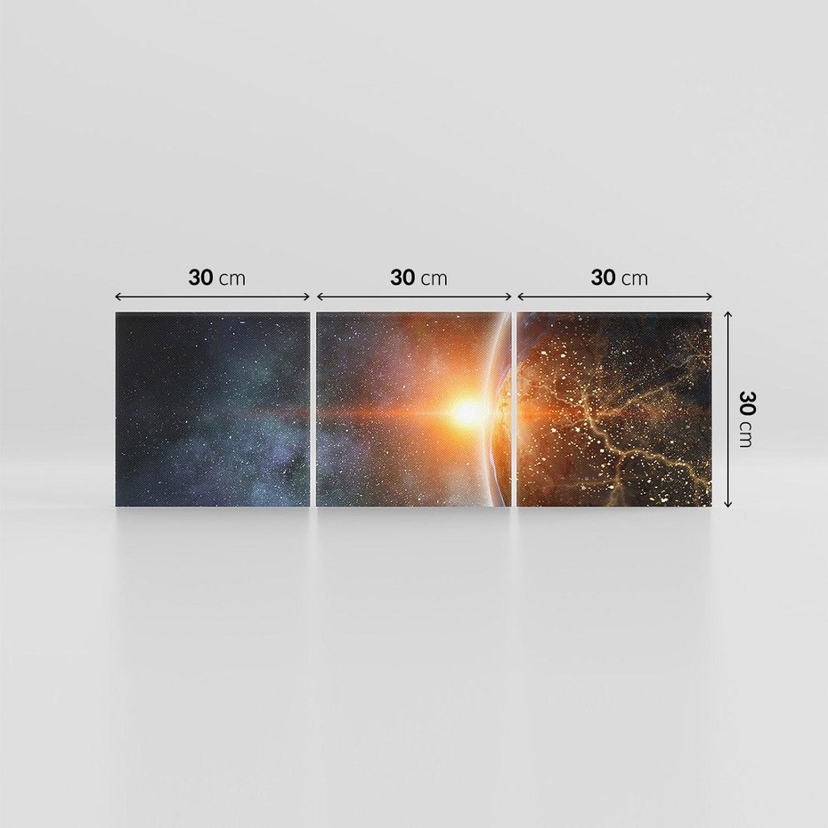 Obraz na płótnie 90x30 - Fascynująca kosmiczna aura - kosmos, ziemia