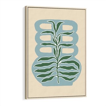 Obraz w ramie 80x120 - Wewnętrzne Spektrum - boho styl, wazon - rama drewno