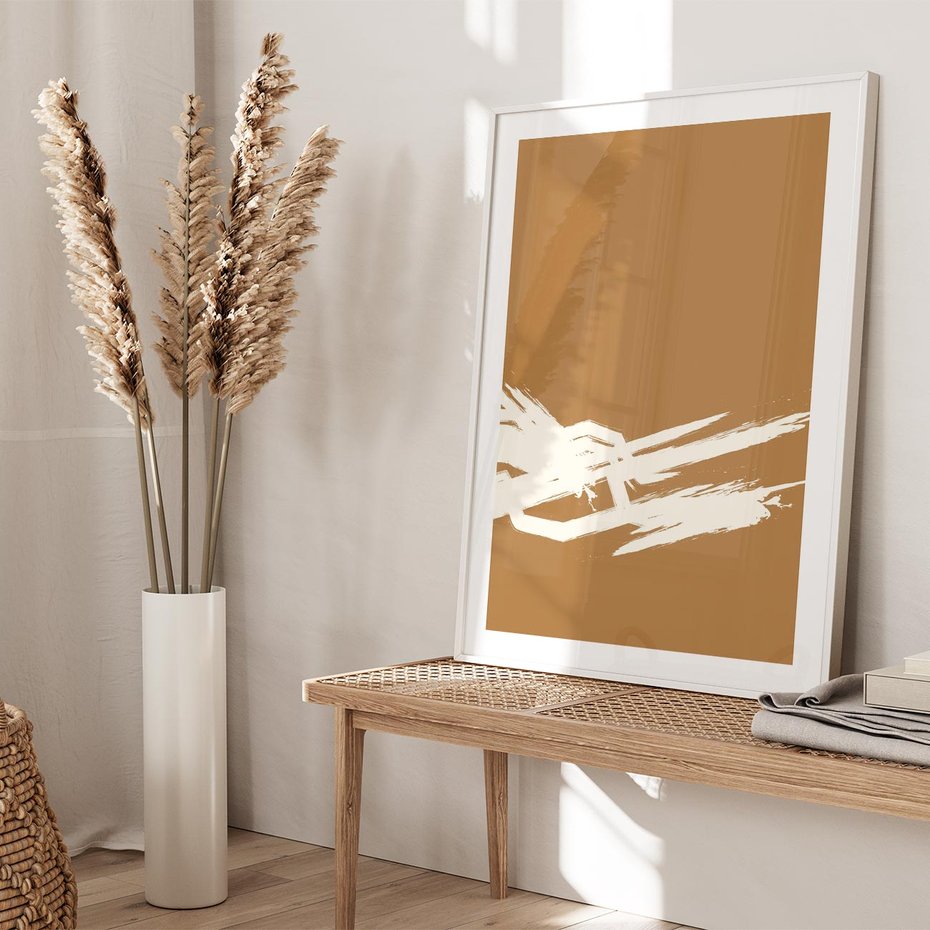 Plakat bez ramy 21x30 - Taniec Energii - abstrakcyjne kreski, maźnięcia