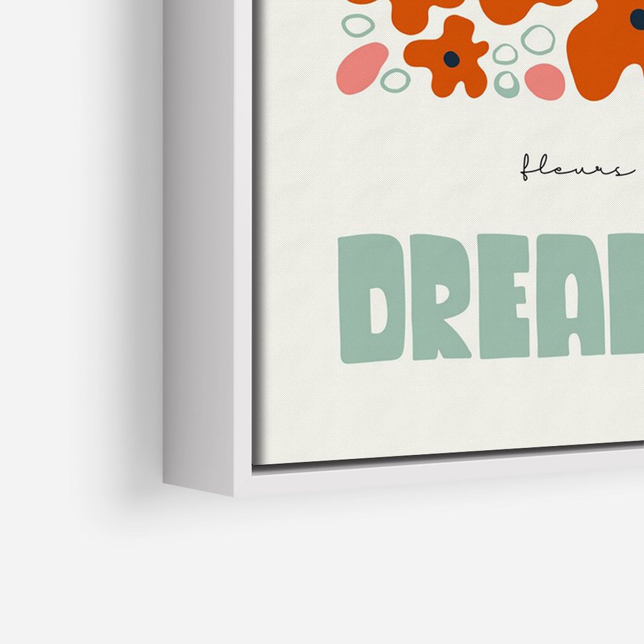 Obraz w ramie 80x120 - Abstrakcyjne Spektrum - kwiaty, abstrakcja - rama biała