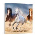 Obraz na płótnie 40x40 - Siła i elegancja - konie, galop