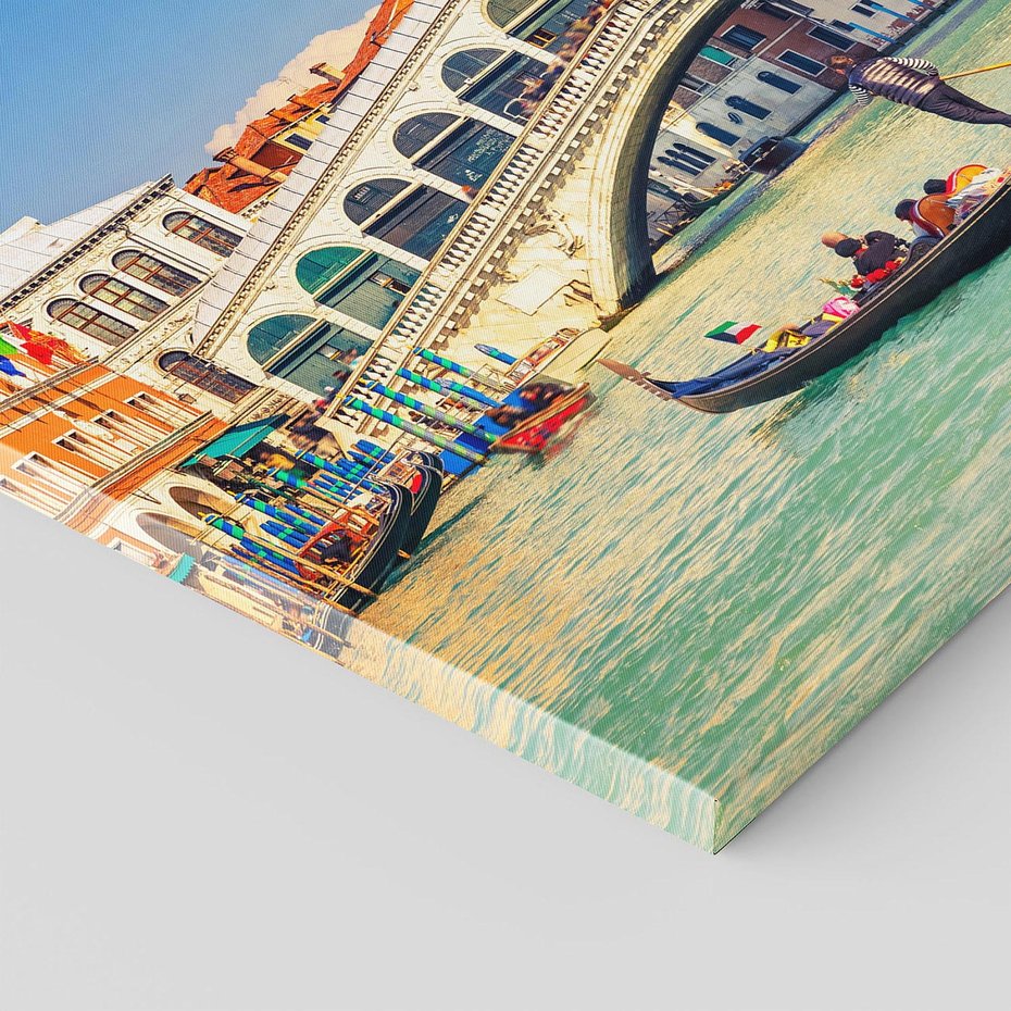 Obraz na płótnie 50x50 - Romantyczna przejażdżka gondolą w Wenecji - Wenecja, gondola