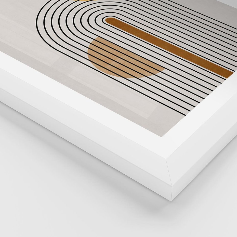 Plakat w ramie 30x40 - Wewnętrzne Labirynty Form - styl mid century, nowoczesna sztuka - rama biała