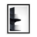 Plakat w ramie 50x70 - Elegancja Współczesności - architektura, nowoczesne formy - rama czarna