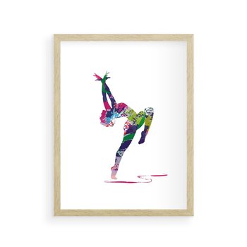 Plakat w ramie 40x50 - Taniec w akwareli - taniec, akwarela - rama drewno
