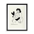 Plakat w ramie 50x70 - Wyrażenie Piękna - rysunek, sztuka nowoczesna - rama czarna