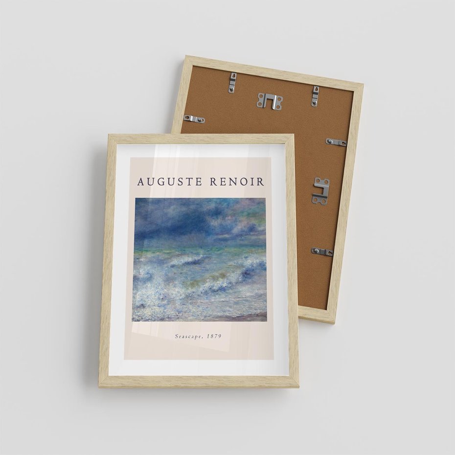 Plakat w ramie 30x40 - Auguste Renoir: Plakat z Pięknem Morza - auguste renoir, reprodukcja - rama drewno