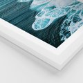 Plakat w ramie 50x70 - Morska potęga - morze, ocean - rama biała