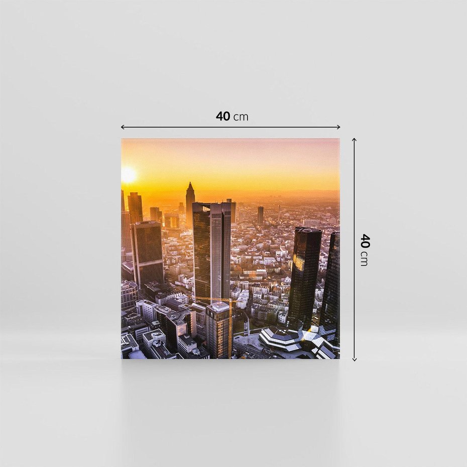 Obraz na płótnie 40x40 - Magiczny Frankfurt - miasto kontrastów - Frankfurt, Niemcy