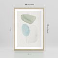 Plakat w ramie 50x70 - Akwarelowa Symfonia Natury - abstrakcyjne delikatne plamy, akwarelowe - rama drewno