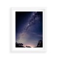 Plakat w ramie 40x50 - Gwiaździste Ujęcie - gwiaździste niebo, noc - rama biała