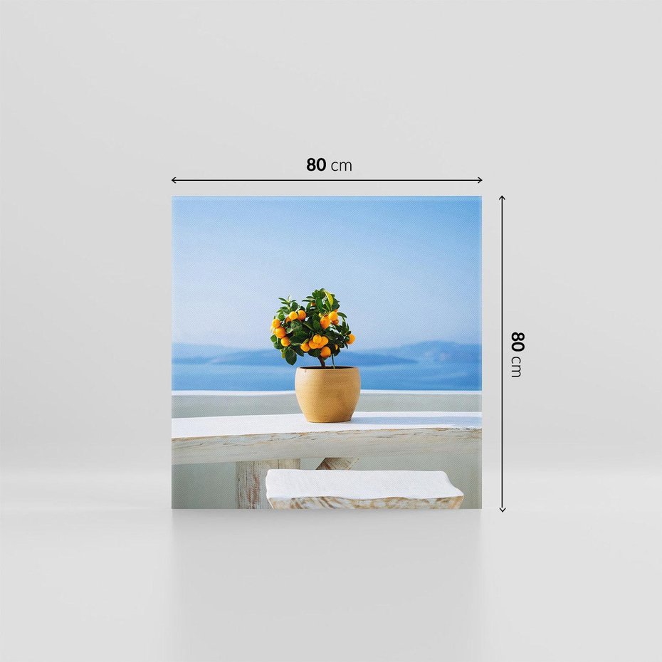 Obraz na płótnie 80x80 - Uroki Santorini - Santorini, Grecja