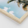 Zestaw obrazy w ramie 40x50 galeria - Tropikalna, plaża, morze, palmy - rama drewno