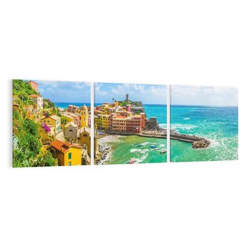 Obraz na płótnie 120x40 - Morze włoskich łodzi - Włochy, łodzie