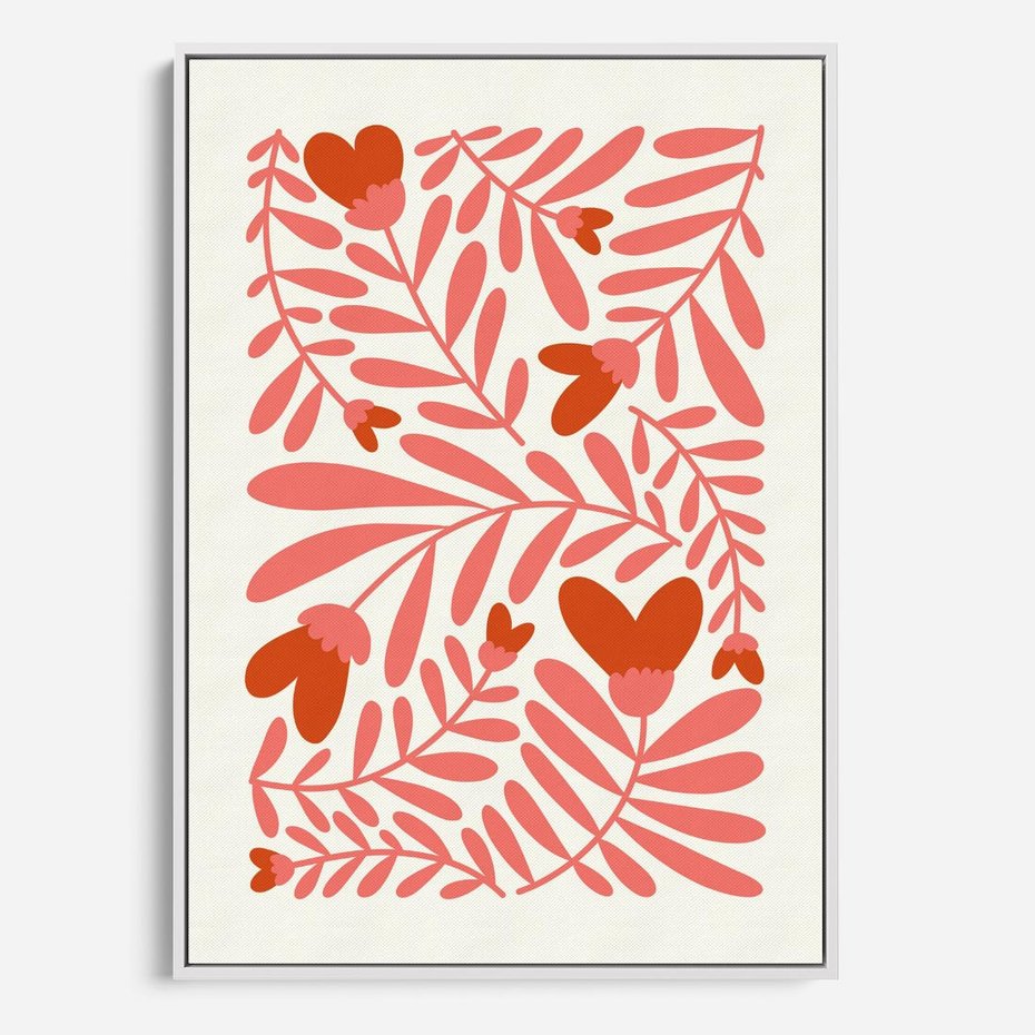 Obraz w ramie 80x120 - Taniec komplementarnych barw - kwiaty, pastelowe kolory - rama biała