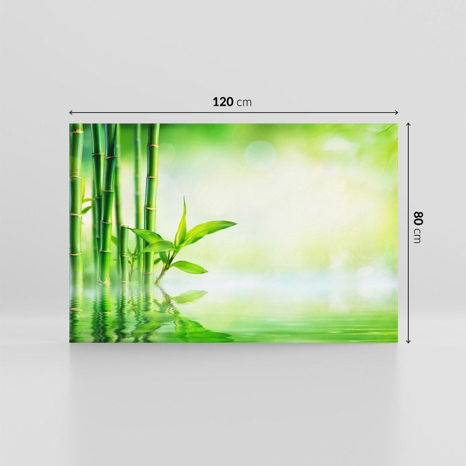 Obraz na płótnie 120x80 - Bambusowy relaks w SPA - bambus, SPA