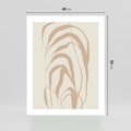 Plakat bez ramy 40x50 - Formy Nowoczesności - minimalistyczny plakat, liście palmy