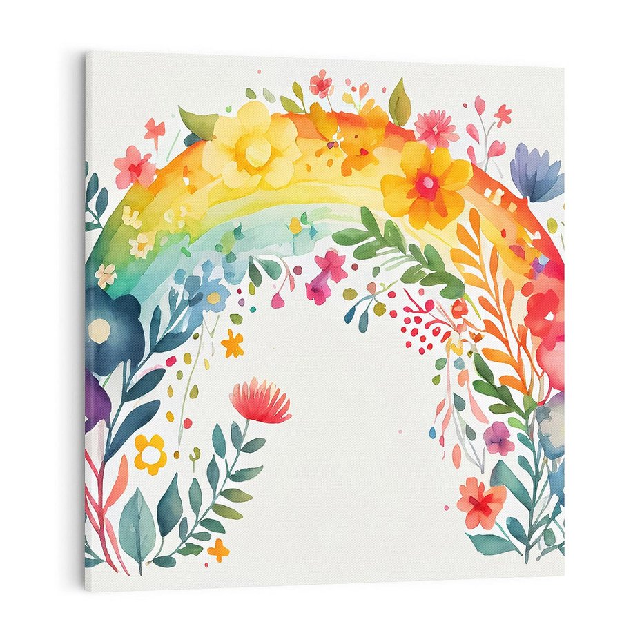 Obraz na płótnie 80x80 - Świat Kolorów - obraz pokój dziecka, dziewczynki