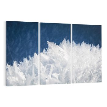 Obraz na płótnie 120x80 - Zimowa magia: Kryształki lodu - zima, kryształki