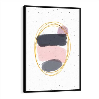 Obraz w ramie 50x70 - Migocące Odbicia - abstrakcyjna kompozycja, jak ręcznie malowana - rama czarna