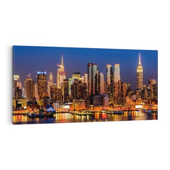 Obraz na płótnie 140x70 - Nocne Tętno Nowego Jorku - Nowy Jork, noc