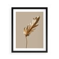 Plakat w ramie 40x50 - Piękno w Detalu - złoty, liść - rama czarna