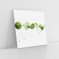 Obraz na płótnie 80x80 - Świeże limonki i woda - limonki, woda