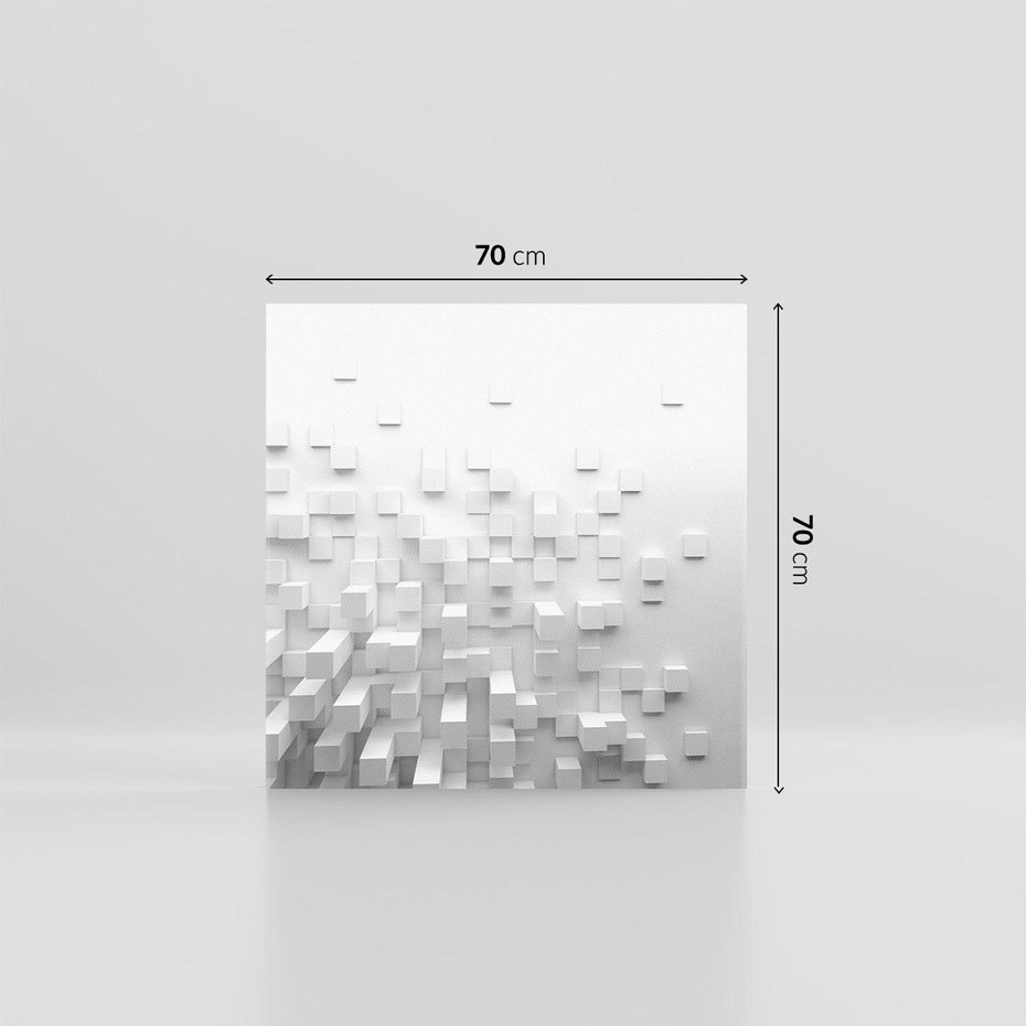 Obraz na płótnie 70x70 - Głębia abstrakcji - ściana, 3D