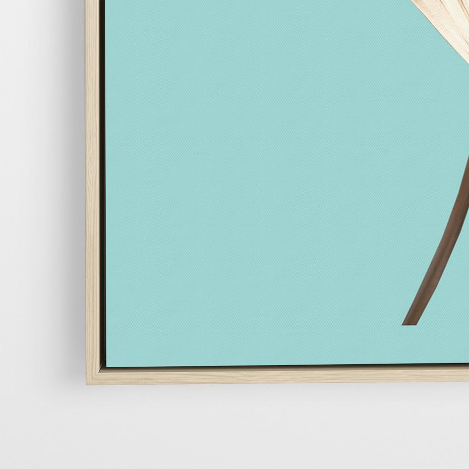 Obraz w ramie 70x100 - Delikatna Harmonia - złote, liście - rama drewno