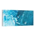 Obraz na płótnie 100x50 - W stronę niebieskiego horyzontu - abstrakcja, rozlane farby