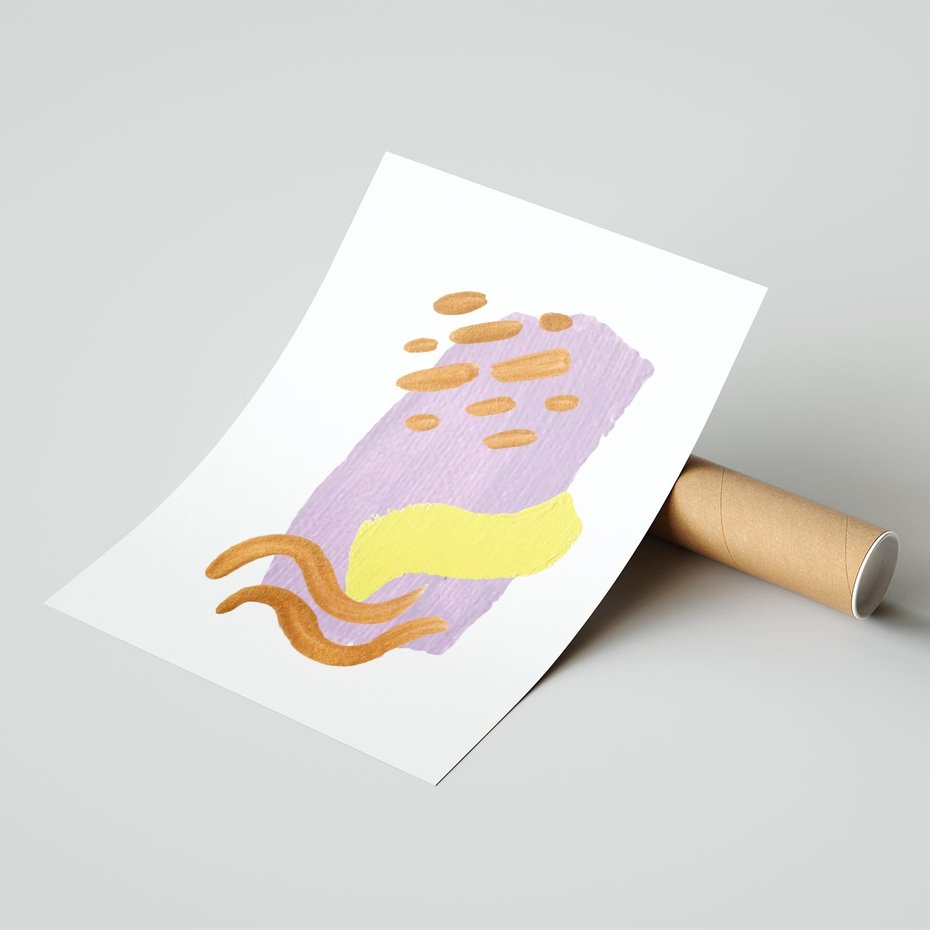 Plakat bez ramy 40x50 - Kolorowe Pastelowe Spektrum - akwarela, minimalizm