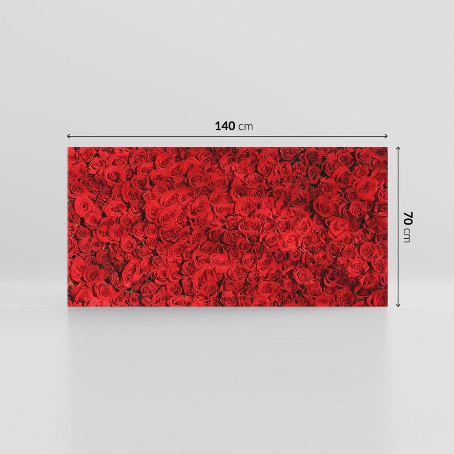 Obraz na płótnie 140x70 - Czerwona Pasja - czerwone, róże