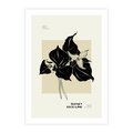 Plakat bez ramy 30x40 - Ekspresja w szkicowanych kształtach - kwiaty, typografia