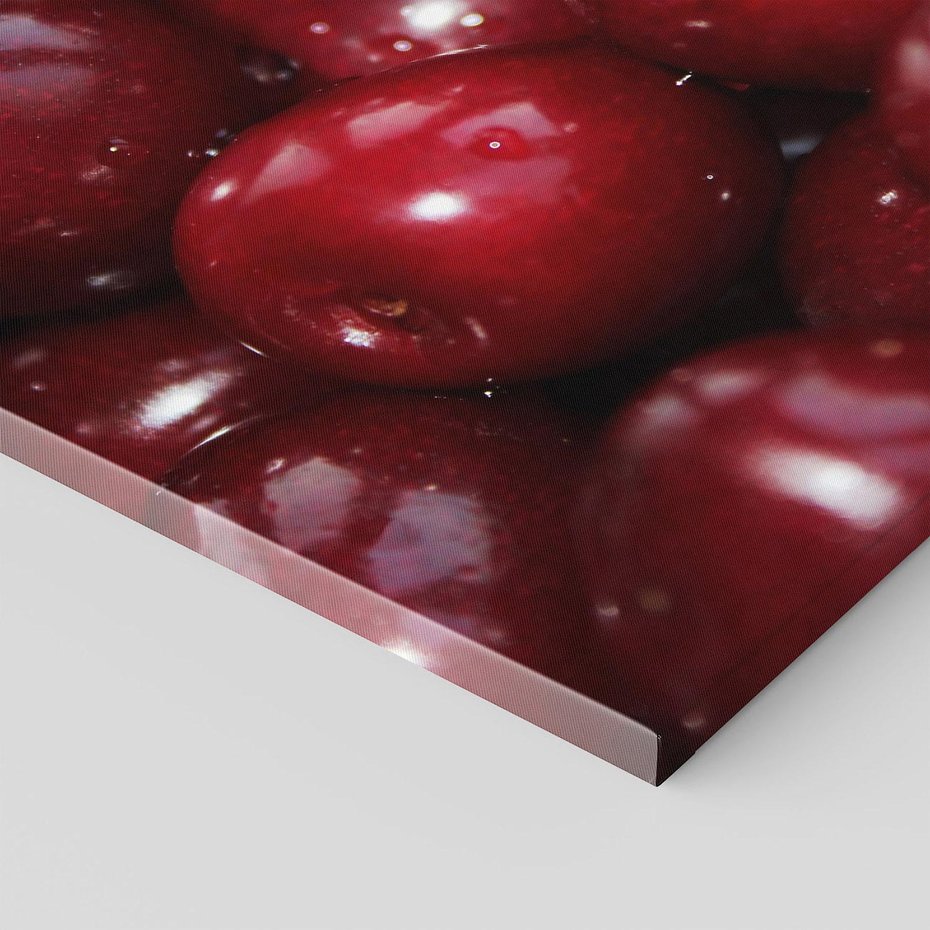 Obraz na płótnie 70x50 - Wiśnie Owocowa Rozkosz - wiśnie, owoce