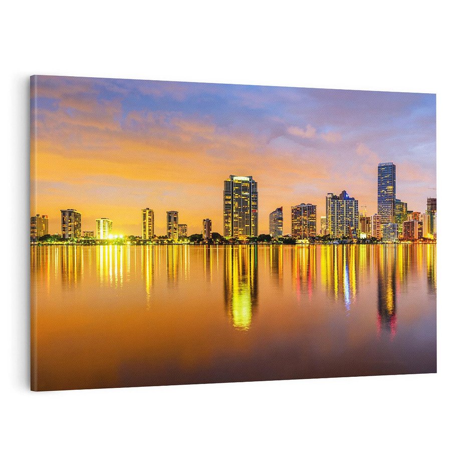 Obraz na płótnie 70x50 - miasto świateł - Miami, Floryda