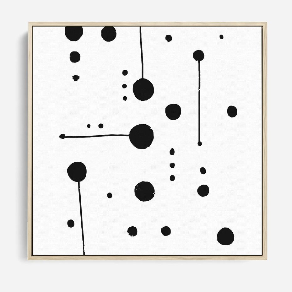 Obraz w ramie 50x50 - Złudne Odbicia - abstrakcja, minimalizm - rama drewno