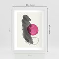 Plakat w ramie 30x40 - Bezczasowe Rytmy - abstrakcyjne nieregularne plamy, czarny - rama biała