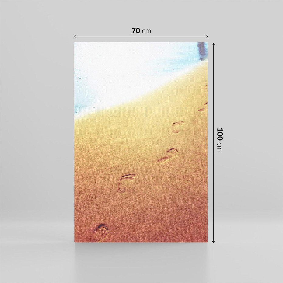 Obraz na płótnie 70x100 - Ślad Przygody - ślady, stóp