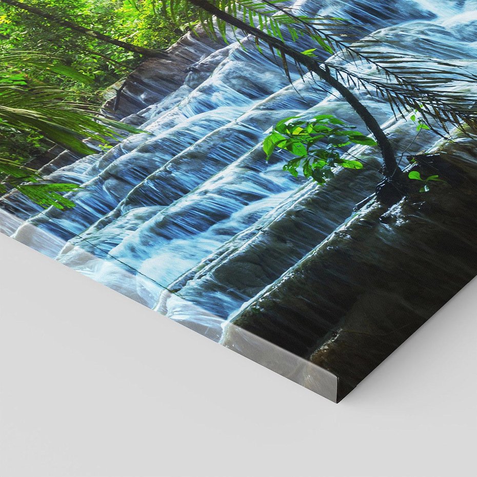 Obraz na płótnie 70x50 - Meksykański wodospad w lesie - wodospad, las