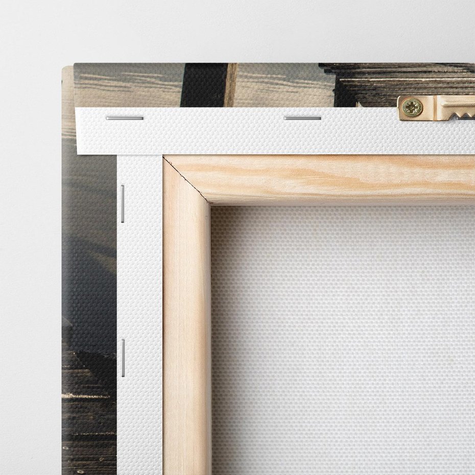 Obraz na płótnie 50x70 - Pomost nad jeziorem - pomost, jezioro