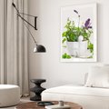 Plakat bez ramy 50x70 - Kwiaty i zioła w restauracji - kwiaty, zioła