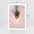 Plakat bez ramy 21x30 - Egzotyczna Plaża - ananas, na plaży