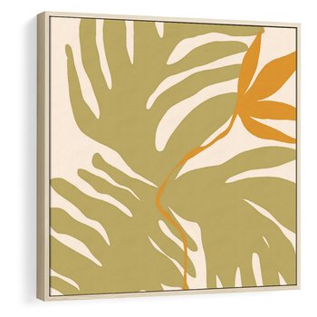 Obraz w ramie 80x80 - Konturem Zmiękczane - minimalistyczny obraz, nowoczesny - rama drewno