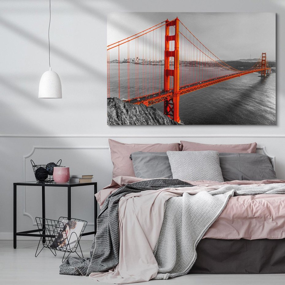 Obraz na płótnie 100x70 - Ikona San Francisco - Most Golden Gate - San, Francisco